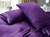 7-Piece King/Queen Duvet Comforter Cover Purple & Gray Satin Bedding Set with Throw Pillow Covers