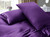 7-Piece King/Queen Duvet Comforter Cover Purple & Gold Satin Bedding Set with Throw Pillow Covers