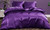 7-Piece King/Queen Duvet Comforter Cover Purple & Gold Satin Bedding Set with Throw Pillow Covers