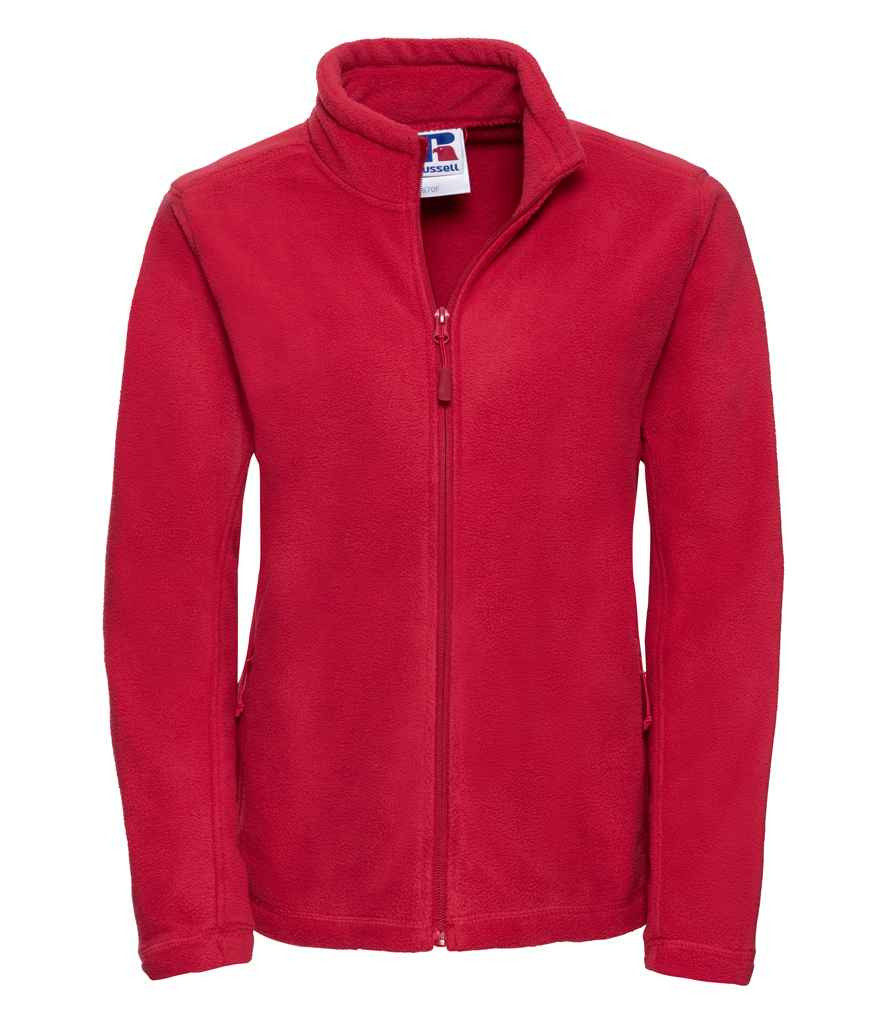 Russell Athletic Ladies Premium Full Zip Hoodie - 3-Layer Fabric, Classic Red, Size XL