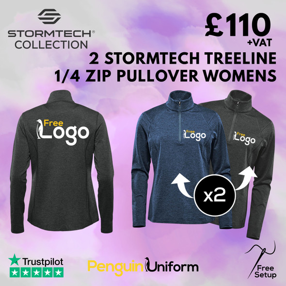 2x Stormtech Treeline Performance 1/4 Zip Pullover Womens 2x Stormtech Treeline Performance 1/4 Zip Pullover Womens