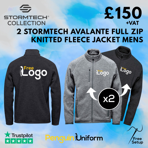 2x Stormtech Avalante Full Zip Knitted Fleece Jacket Mens 2x Stormtech Avalante Full Zip Knitted Fleece Jacket Mens