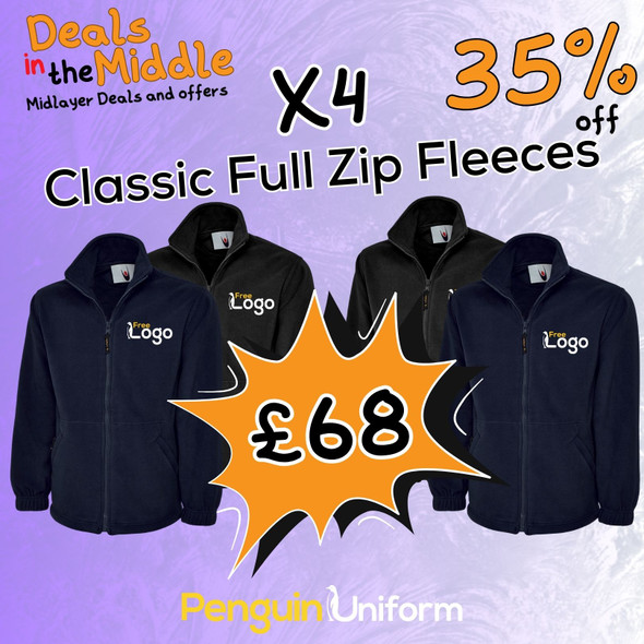 4x Classic Full Zip Fleeces