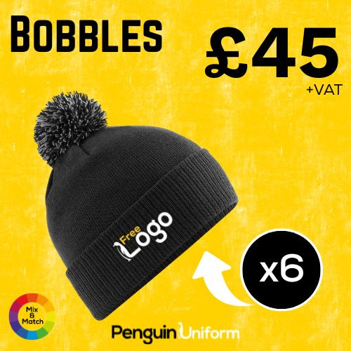 x6 Bobble hats bundle 