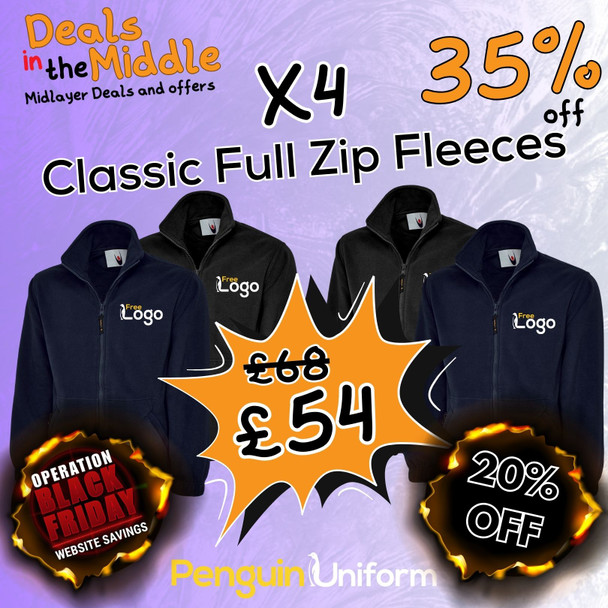 Black Friday 4x Classic Full Zip Fleeces