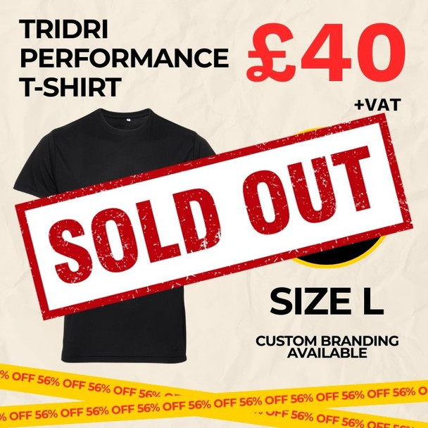 Clearance x10 Black TriDri® Performance T-Shirts (Size L) SOLD OUT