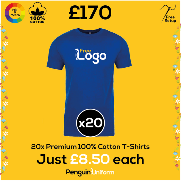 Spring Deals - 100% Premium Cotton T-Shirts x20
