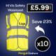 10x Hi Vis Vests Price Per Item