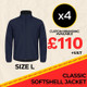 Clearance x5 Navy Classic Softshell Jacket (Size L)