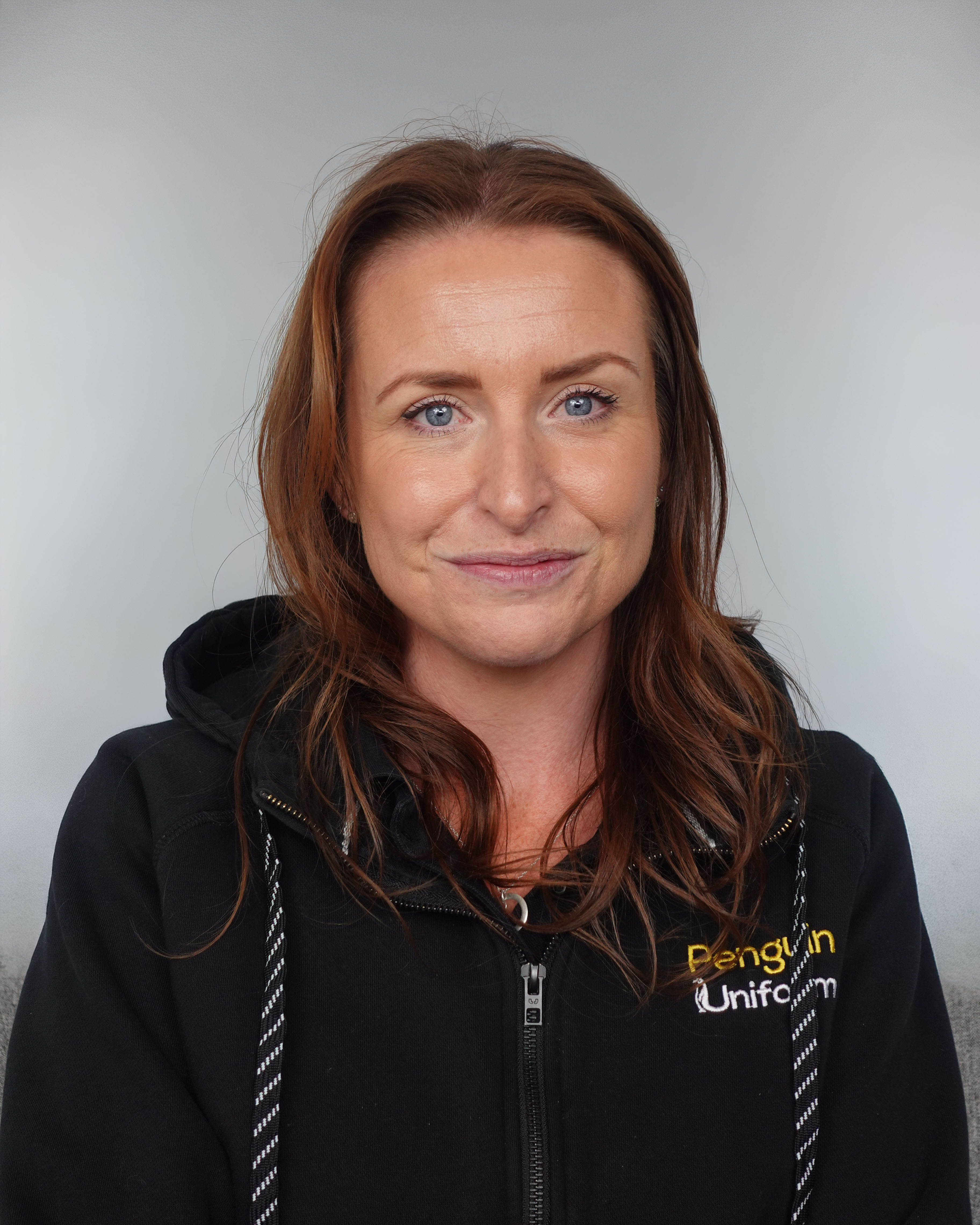 Emma Innes close-up – Penguin Uniform