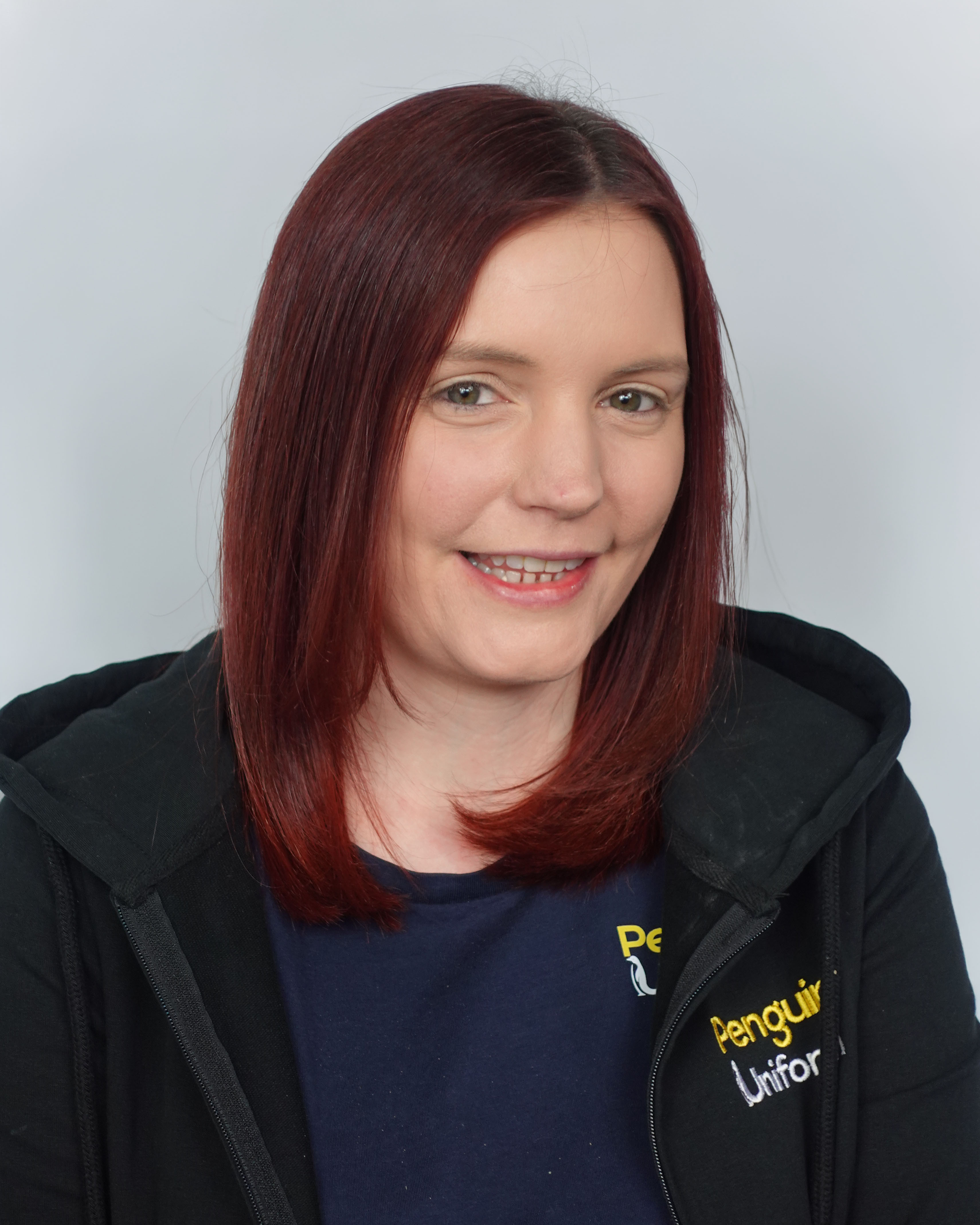 Emma Hill close-up – Penguin Uniform
