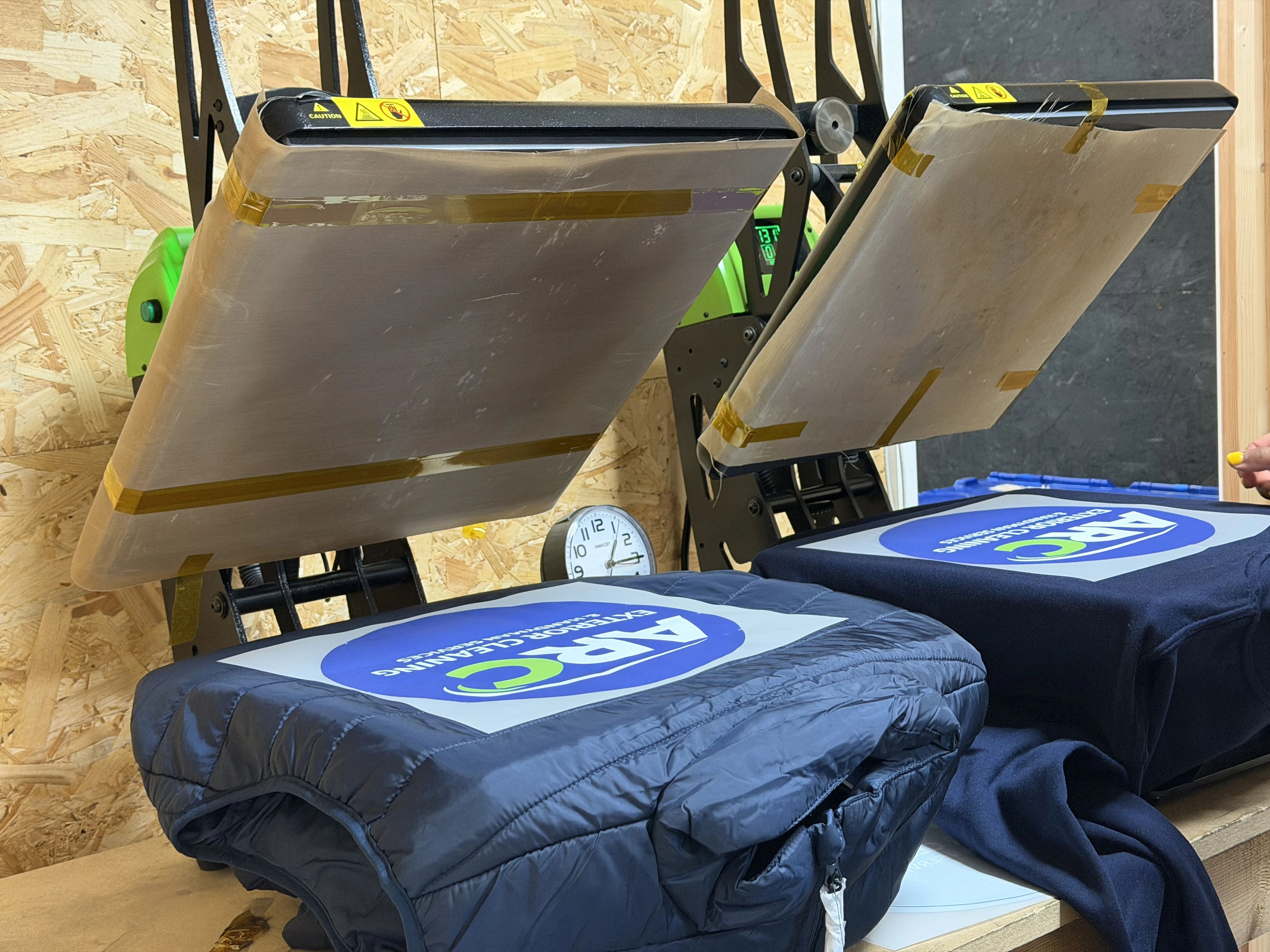 DTF printing process at Penguin Uniform