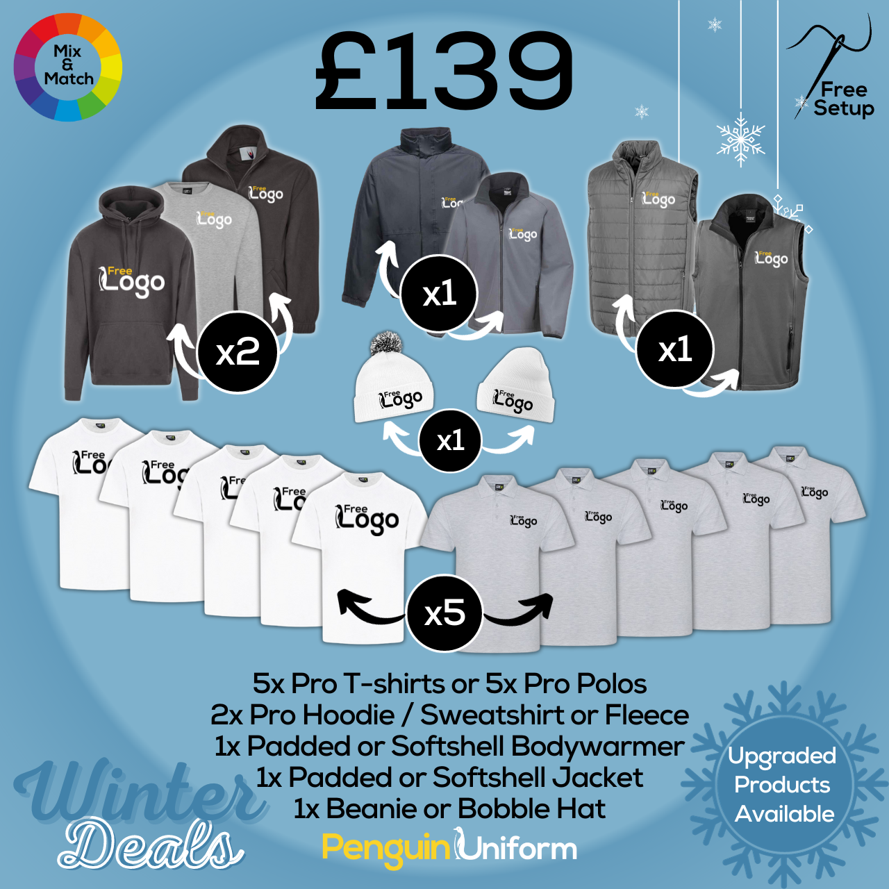 Startup Workwear Bundle (Embroidered)  Workwear - Personalised Workwear -  Workwear Bundles with Embroidery