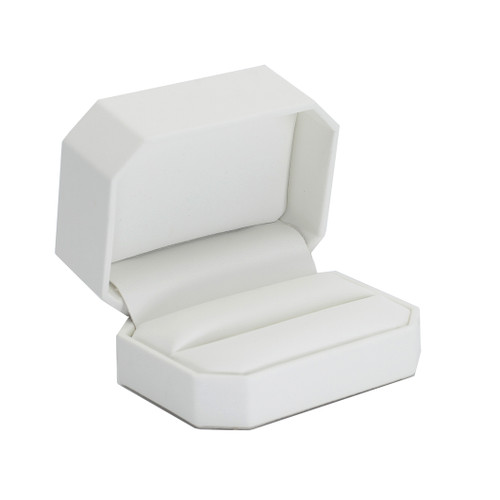 Octagonal Leatherette Double Ring Box