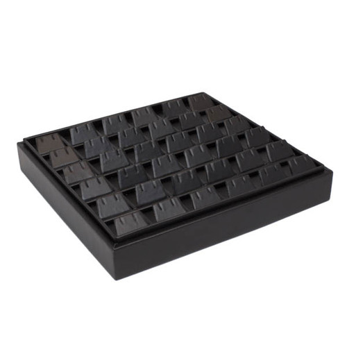 Stackable Leatherette Tray for 36 Pairs of Earrings