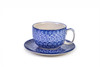 Latte Cup & Saucer (Blue Lace)