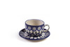 Tea Cup & Saucer (Peacock Eyes)