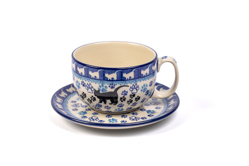 Latte Cup & Saucer (Cat) Latte Cup & Saucer (Cat)