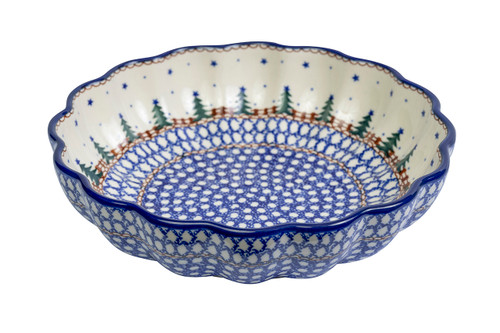 Frilled Dish (large) (Christmas)