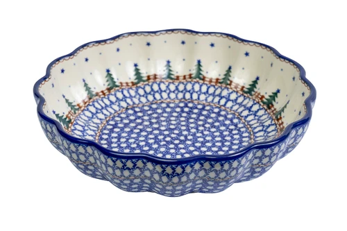 Frilled Dish (medium) (Christmas)