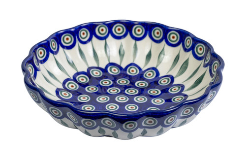 Frilled Dish (medium) (Peacock Eyes)