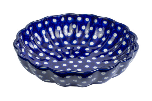 Frilled Dish (large) (Blue Eyes)