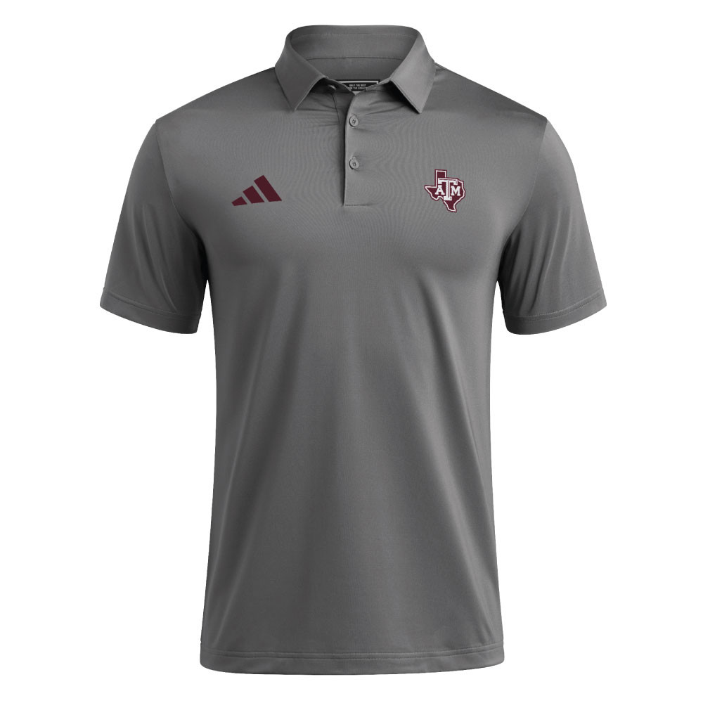 Adidas Texas A&M Mens Gray Ultimate 365 Polo - Maroon U