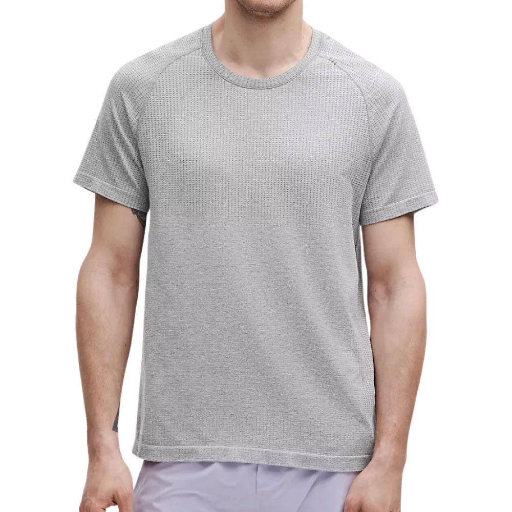 lululemon Slate/White Metal Vent Tech Short Sleeve 3.0 - Maroon U