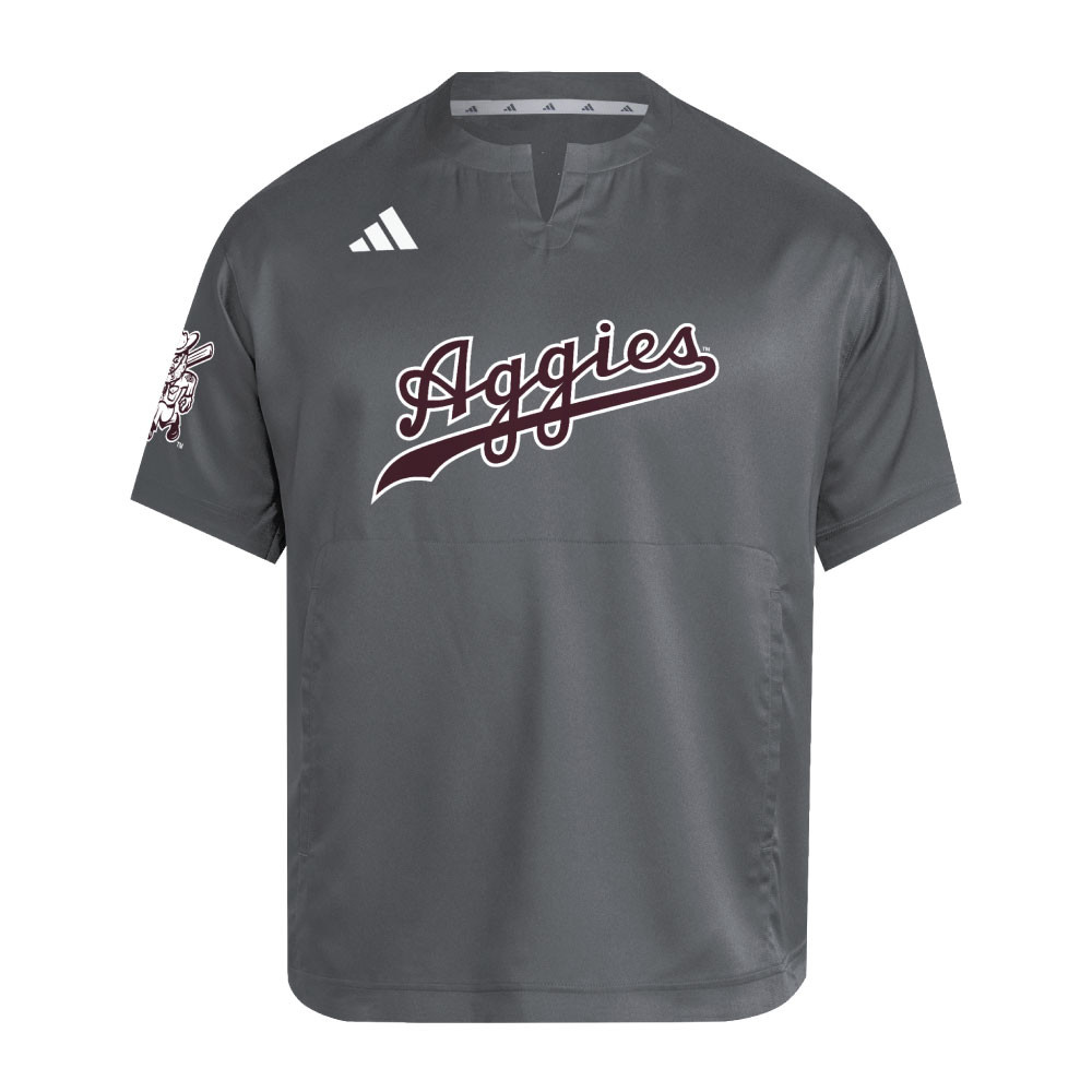 Adidas Baseball Adizero 1/4 Zip Grey Short Sleeve Dugout Cage