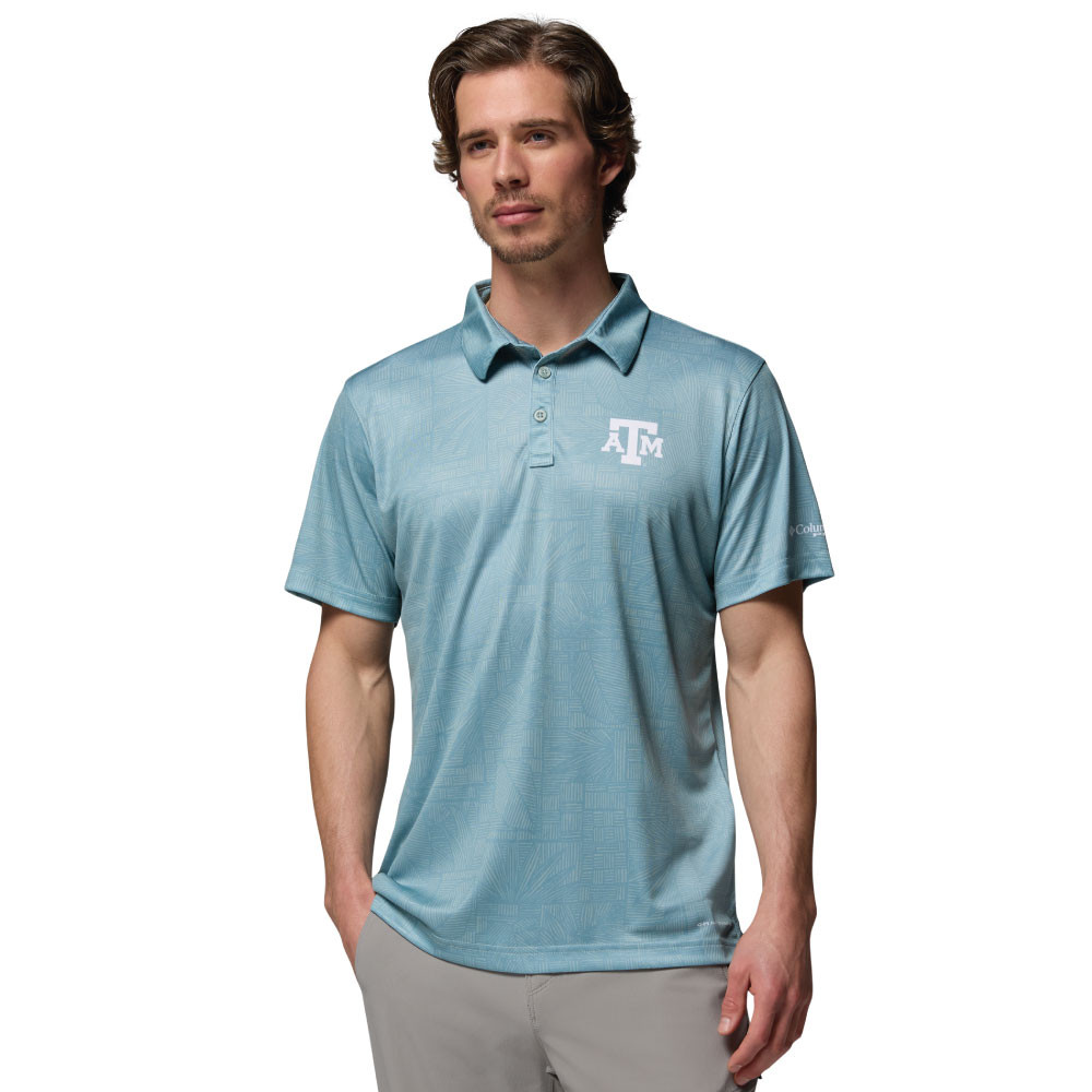 Columbia Men's Crushed Blue Super Terminal Tackle Polo - Maroon U