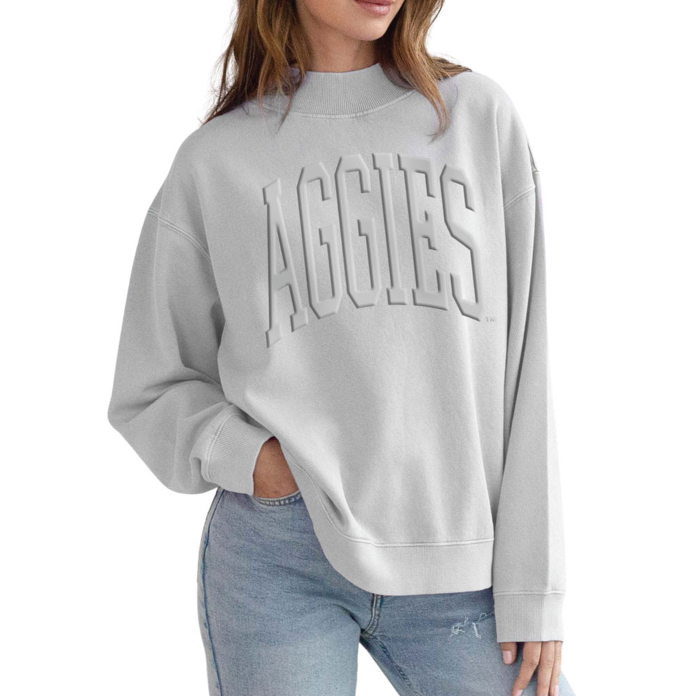 Chicka-D Nantucket Aggies Mock Neck Pullover - Maroon U
