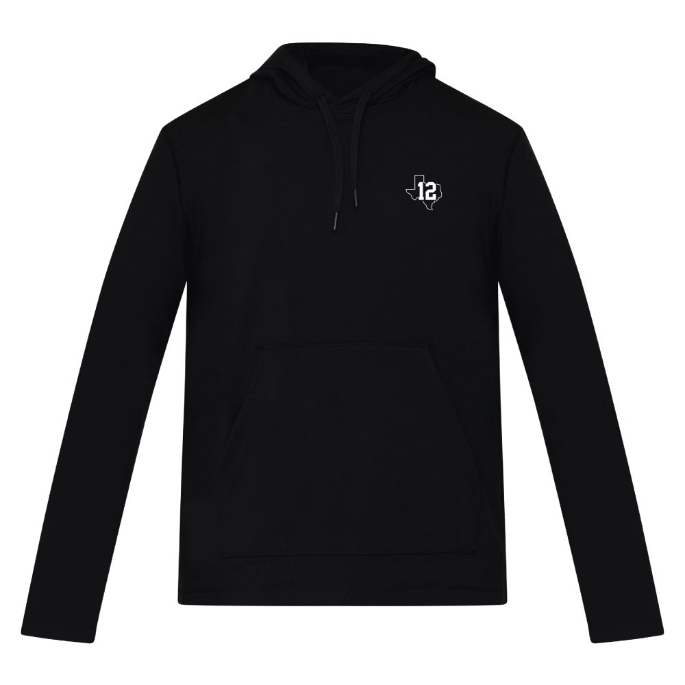 lululemon Men's Black Soft Jersey Hoodie - Lonestar 12 - Maroon U