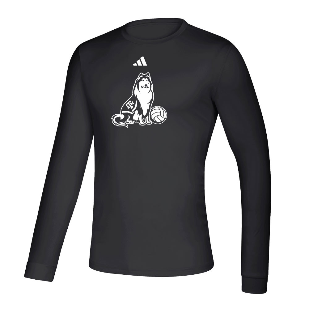 Adidas Black Why Not Us Rev Volleyball Long Sleeve Tee - Maroon U