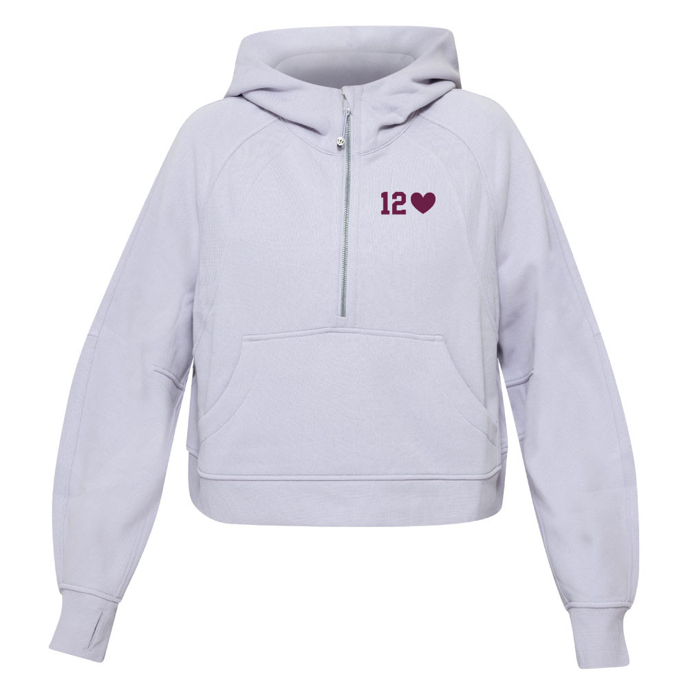 lululemon Lavender Scuba 1/2 Zip Hoodie - 12 Heart - Maroon U