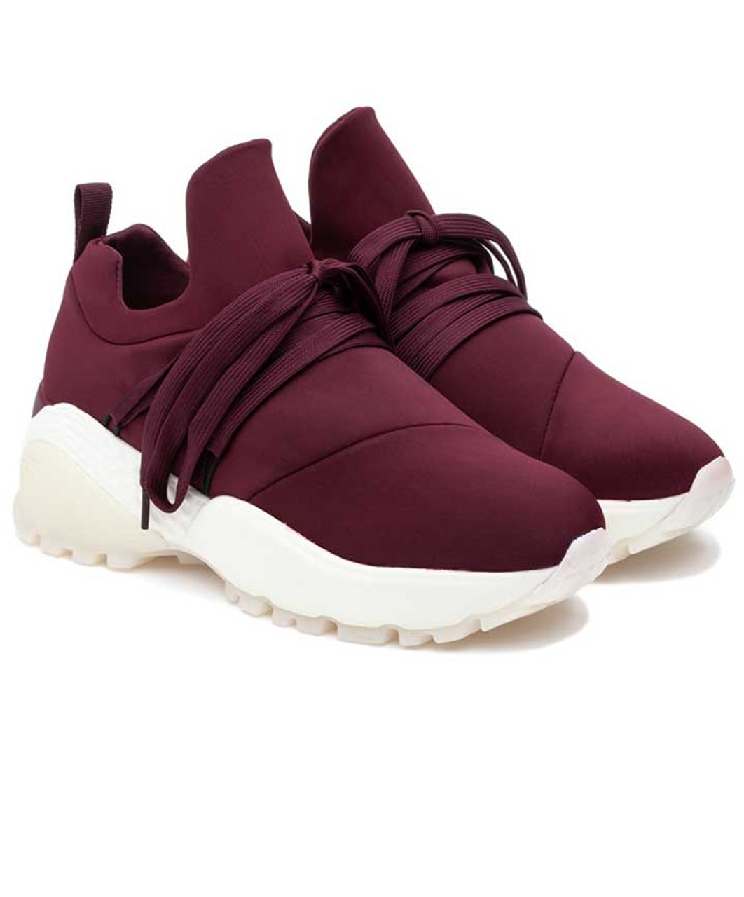 maroon platform sneakers