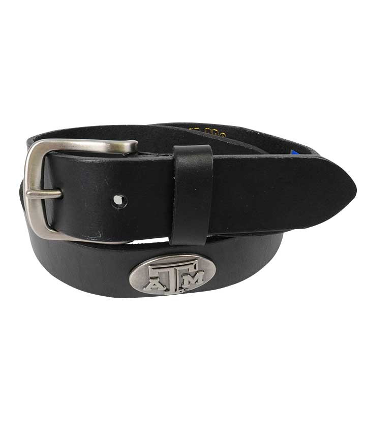 Zep-Pro Men's Leather Concho Belt - Black - Maroon U