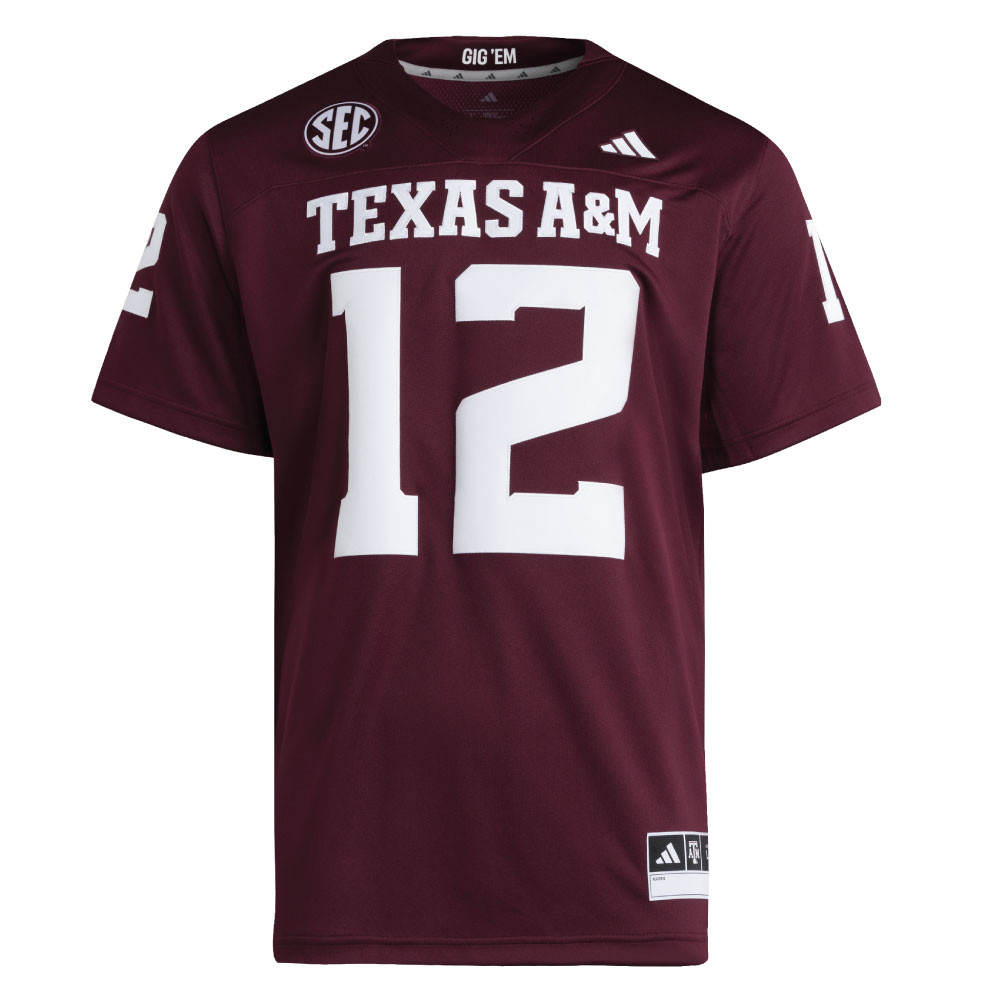 アディダス テキサスA＆M大学 アメフト ユニフォーム Adidas Premier Jersey - Maroon - Maroon U