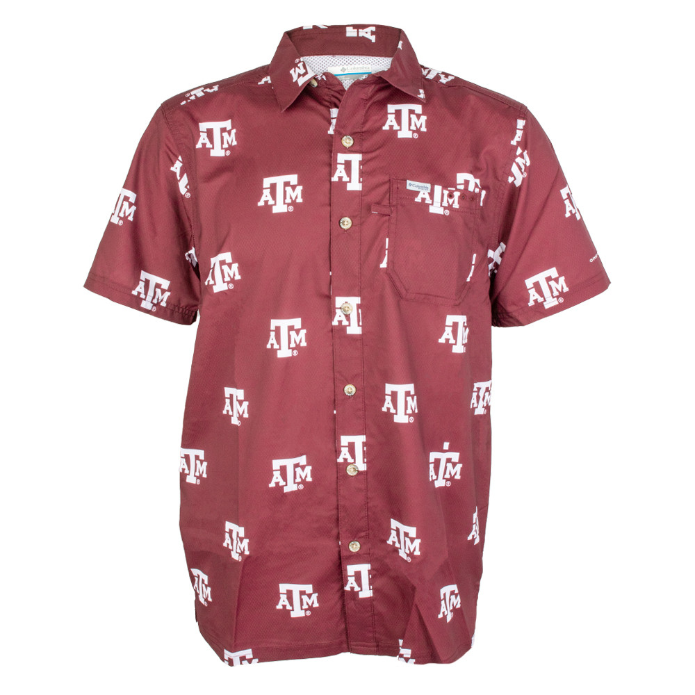 maroon columbia shirt