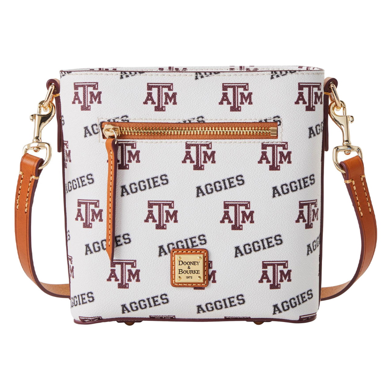 Dooney & Bourke Women's White Small Zip Crossbody - Maroon U