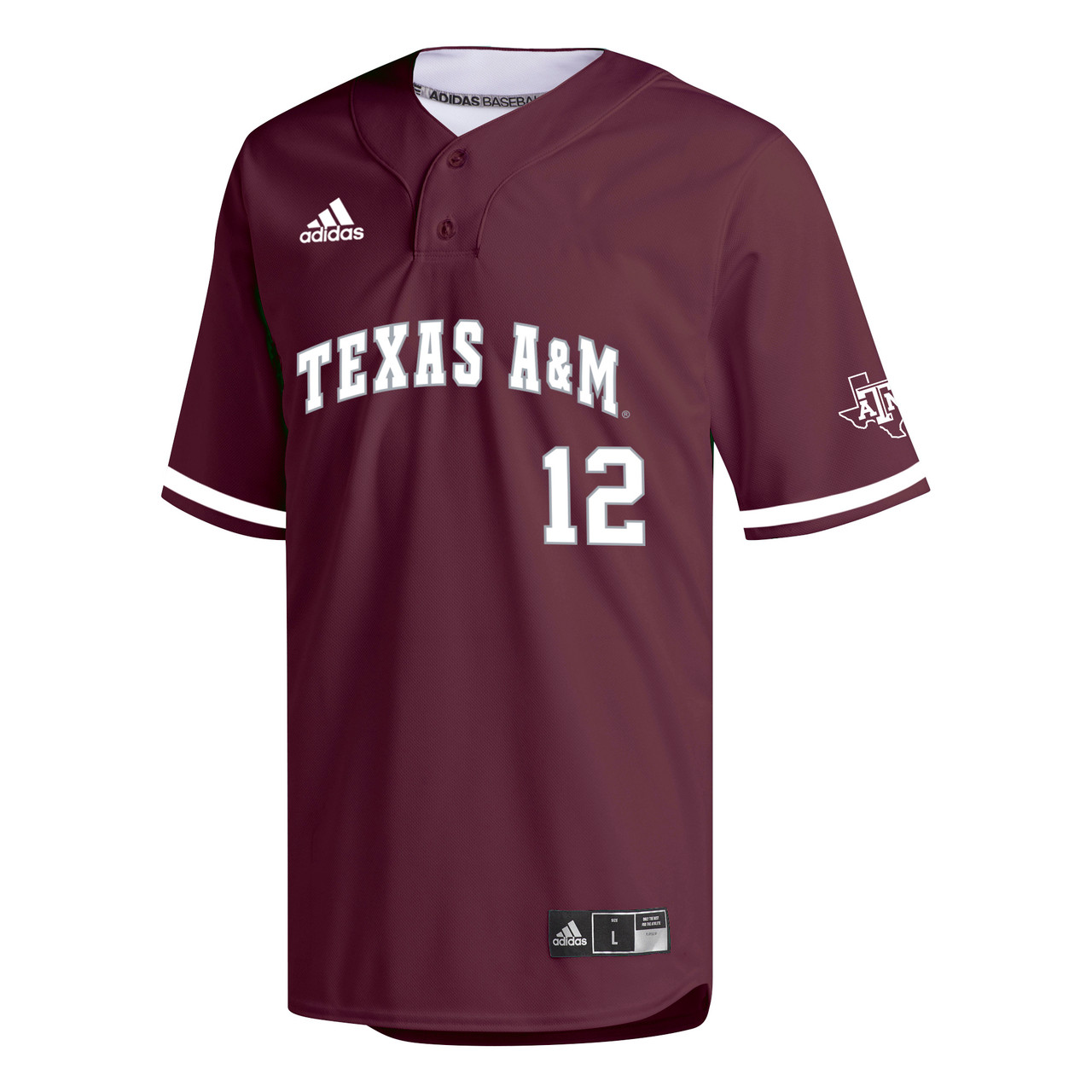 Texas A&M Adidas Arch Baseball Jersey - Maroon U