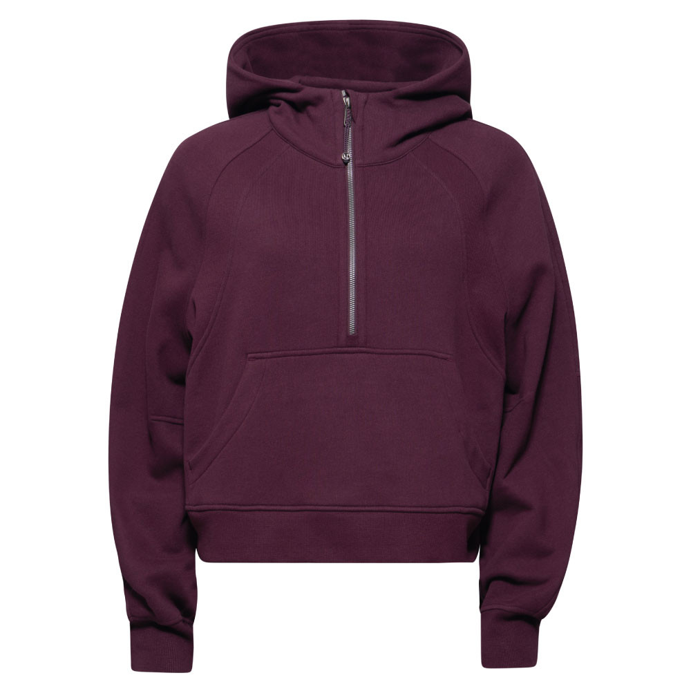 lululemon Women's Cassis Scuba Oversized Half Zip Hoodie - Maroon U