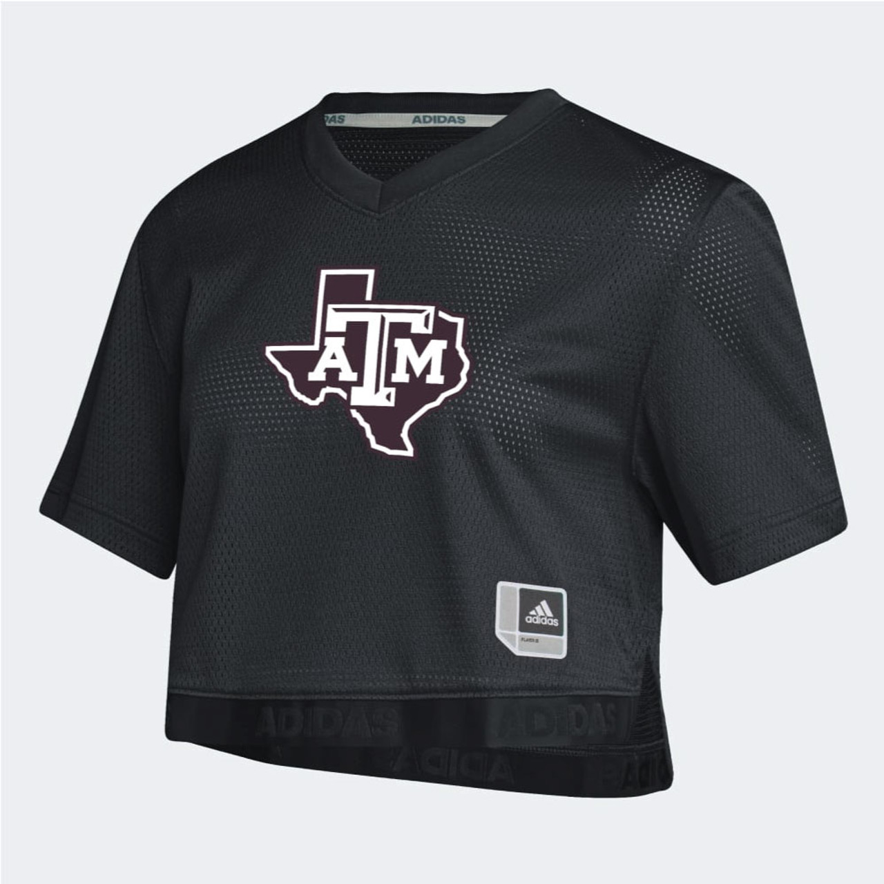 Adidas Women's Black Lonestar Crop Jersey - Maroon U