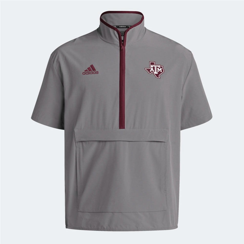 adidas short sleeve quarter zip