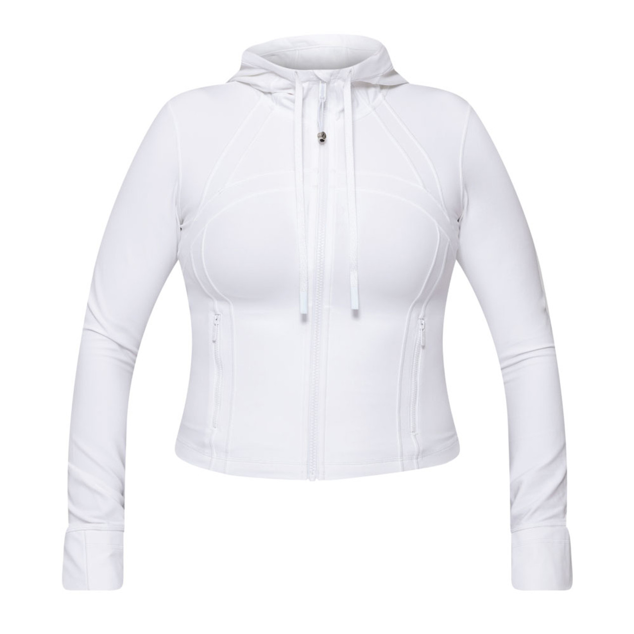 lululemon Women's White Define Jacket Cropped Nulu Hoodie