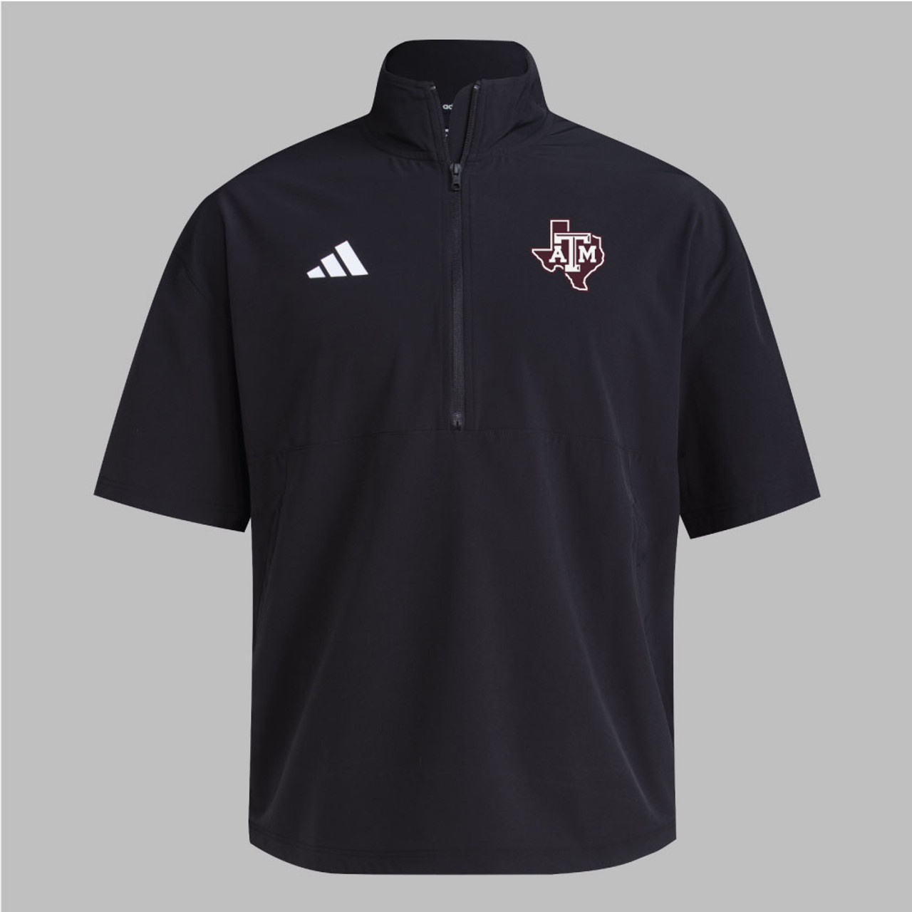 Texas A&M Adidas Men's Short Sleeve Stretch Woven Jacket