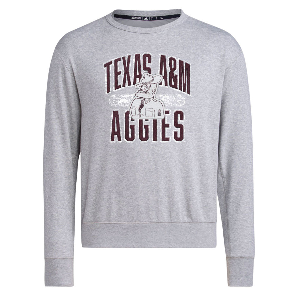 Adidas Men's Gray Vintage Ol' Sarge Crewneck Sweatshirt - Maroon U