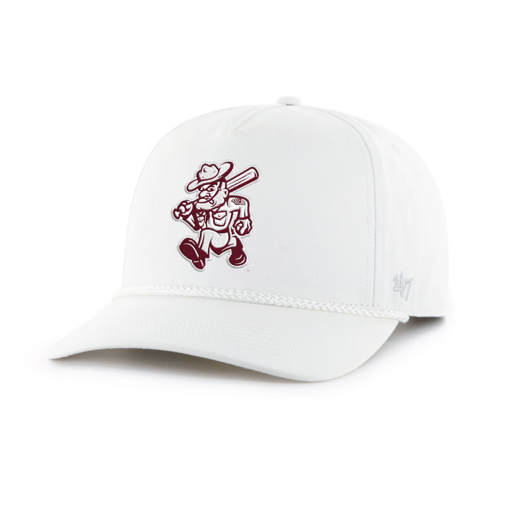 47 Brand White Baseball Ol' Sarge Rope Hitch Adjustable Cap - Maroon U