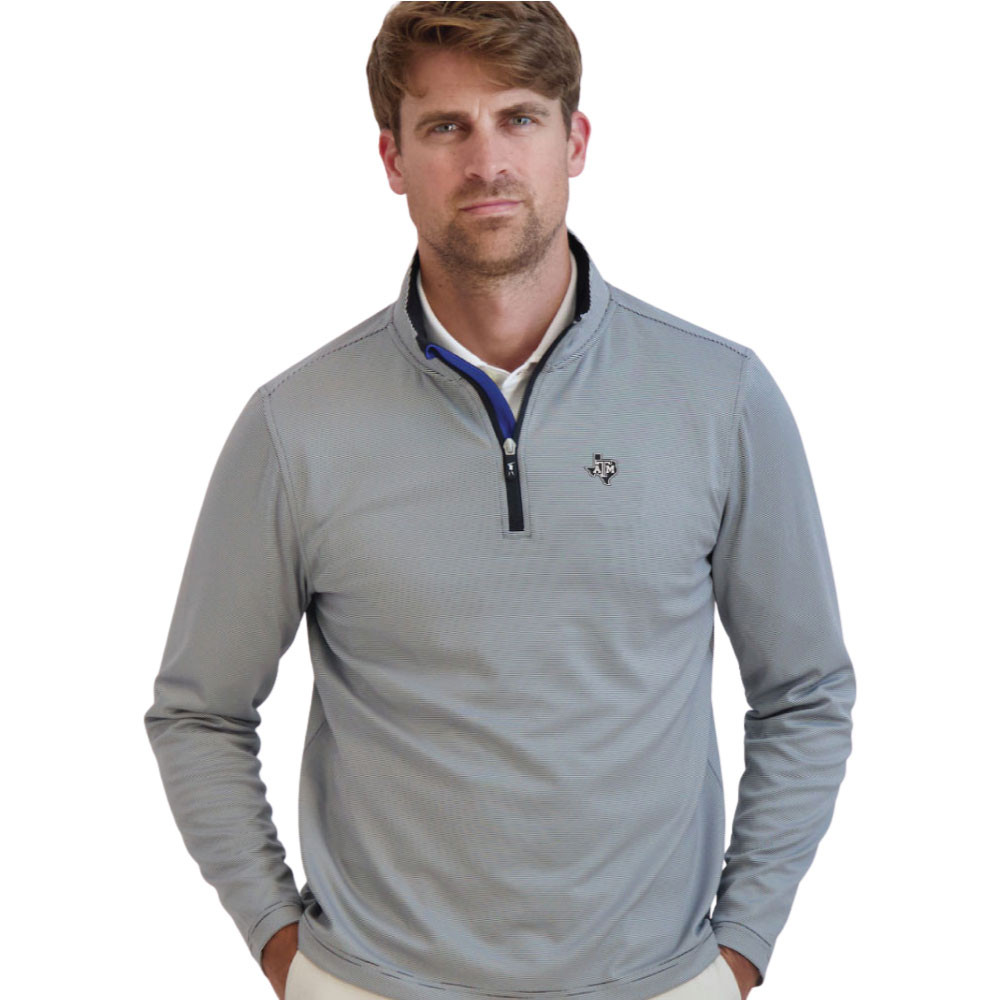 Fairway & Greene Men's Black & White Coughlin 1/4 Zip Jacket