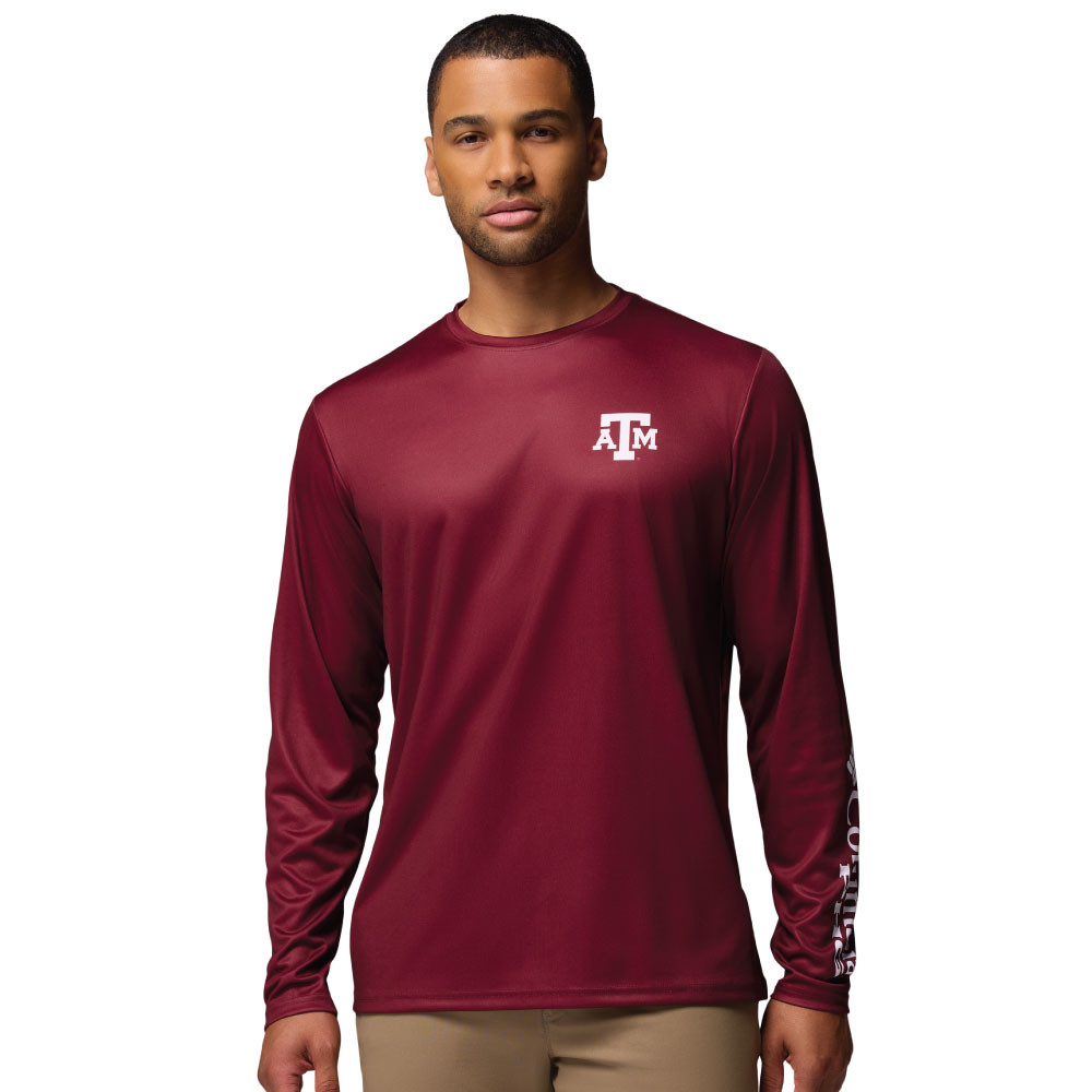 Columbia Men's Maroon Terminal Tackle PHG Long Sleeve Tee - Maroon U