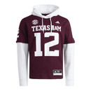 Texas A&M Adidas Football Jersey Hoodie - Maroon & White
